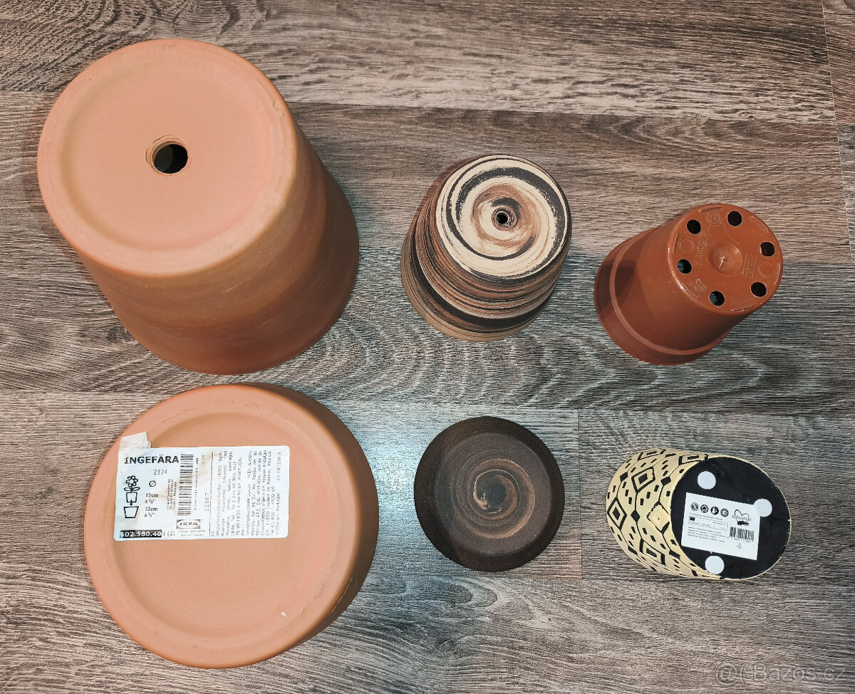 Sada 3 ks keramických květináčů - 5