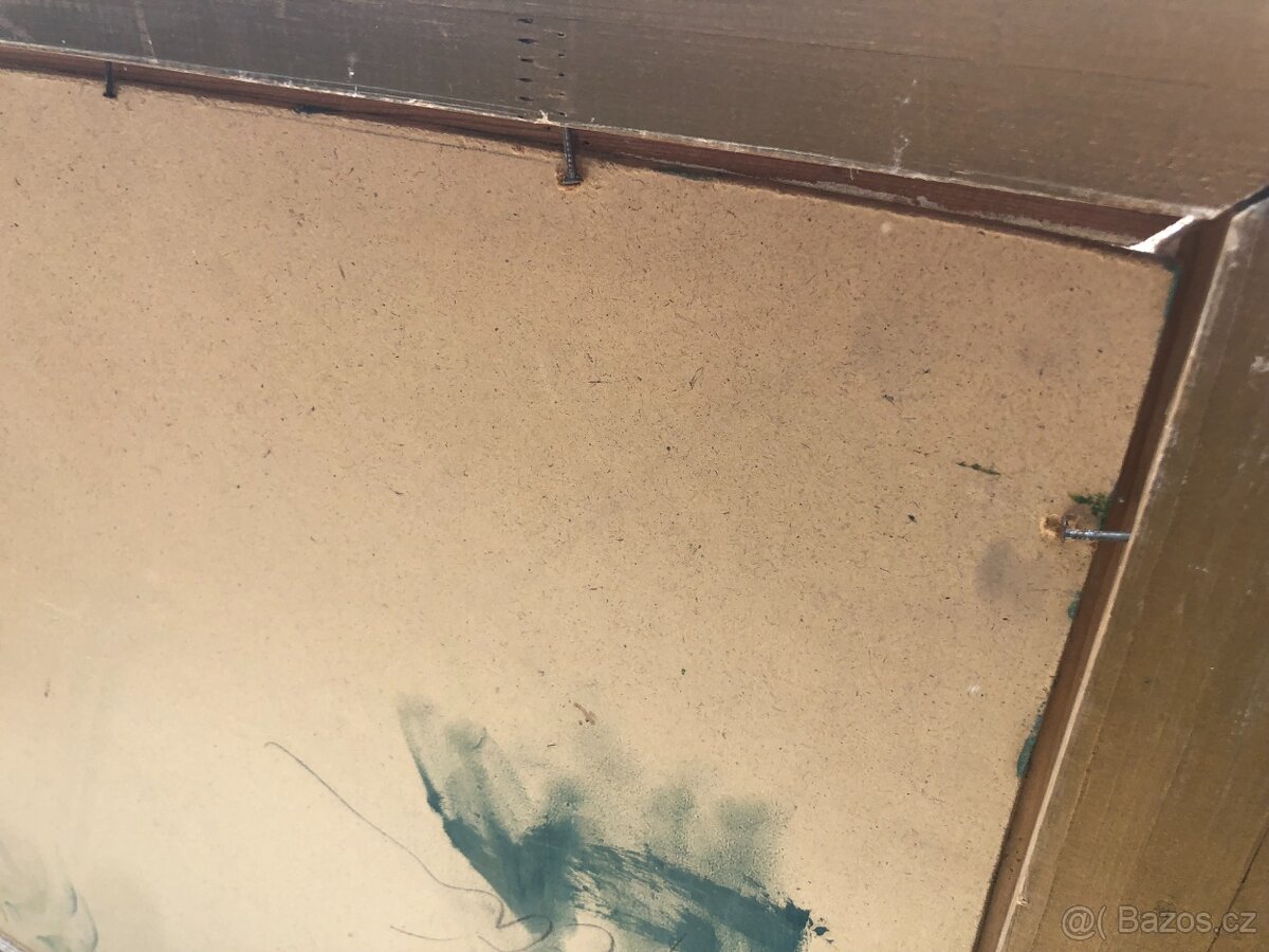 Obraz zimní krajina, olej na desce 115x80cm - 5