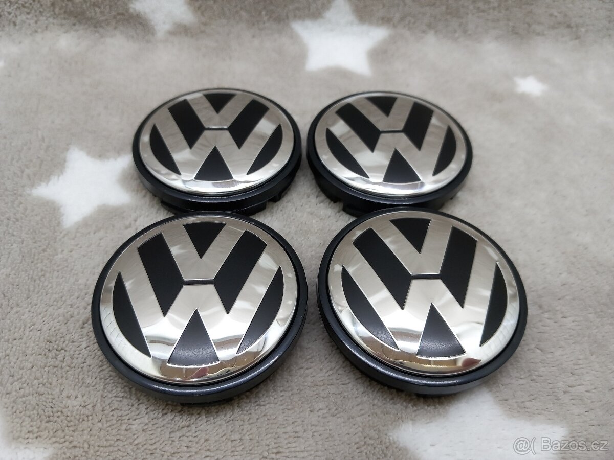 Středové krytky Vw, 56x52mm chrom logo - 5