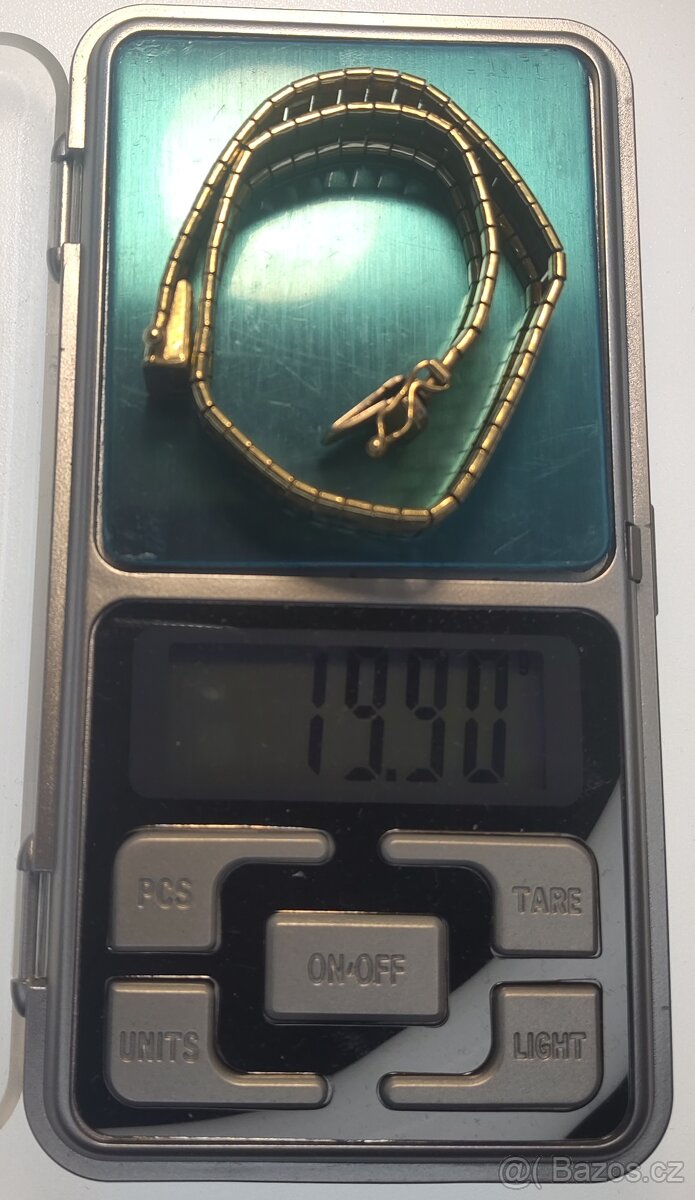 Zlatý masivní pánský náramek 14K ( 585 punc) 19.9 gramů, 20, - 5