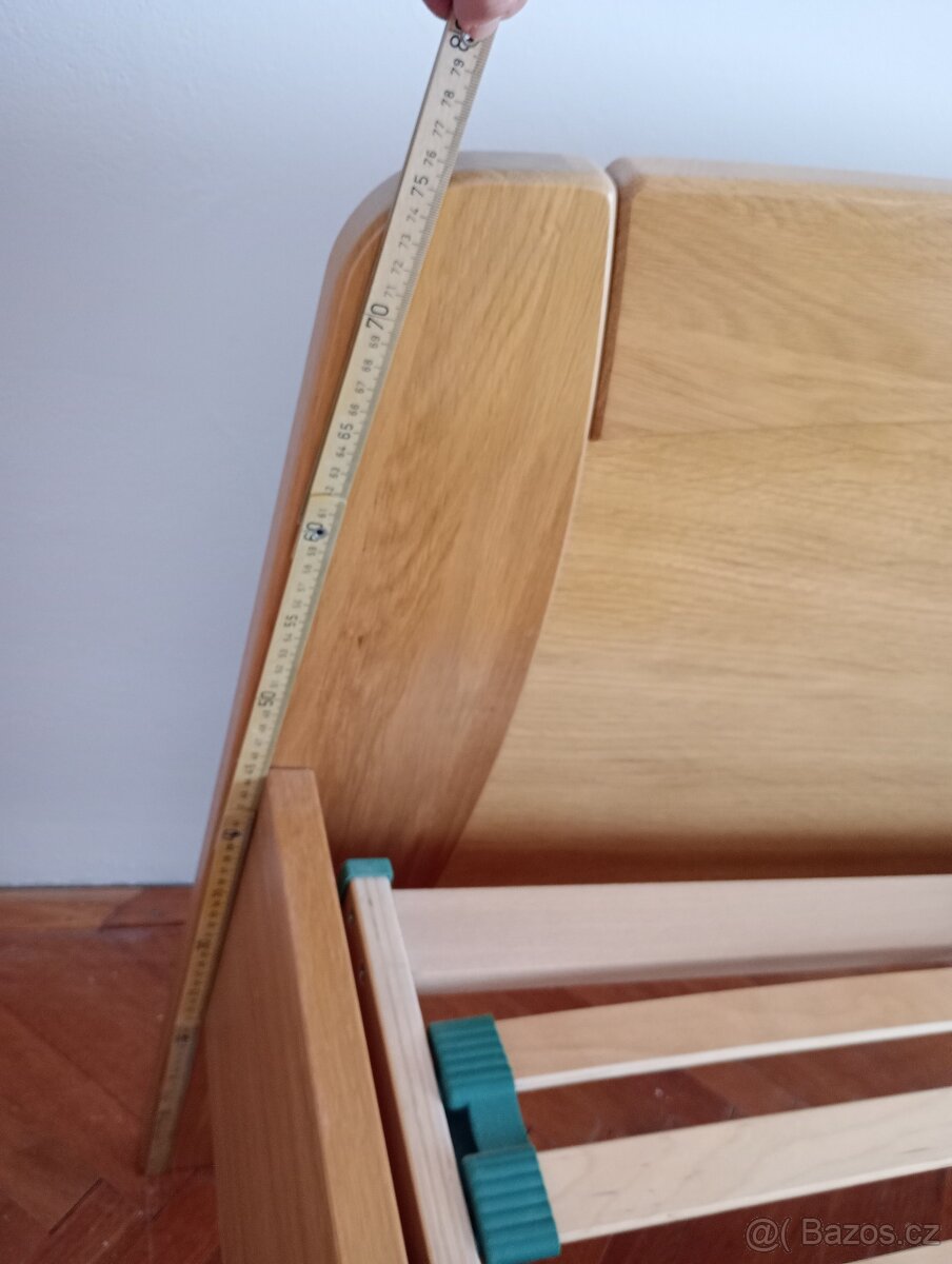 Rám postel z masivu (200180cm) a lamelové rošty - 5