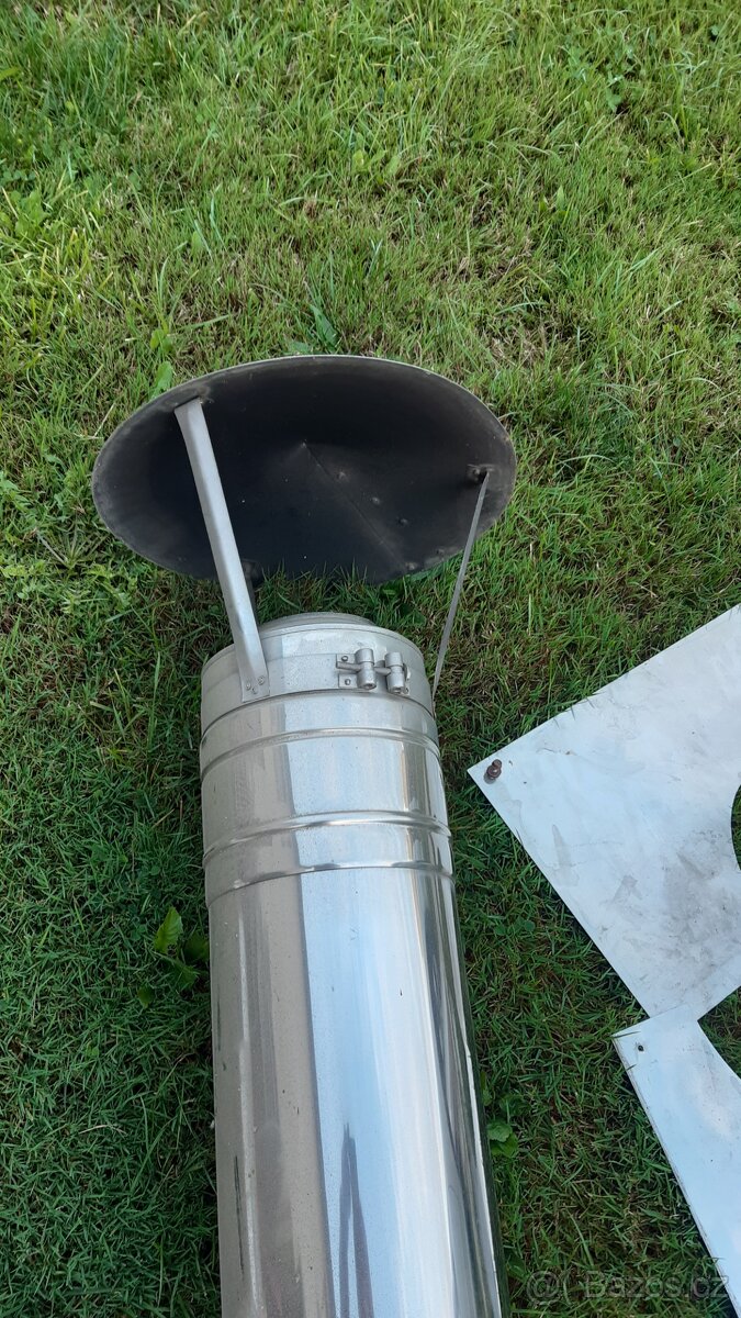 Komínová nerezová sestava pro peletová kamna 130mm - 5