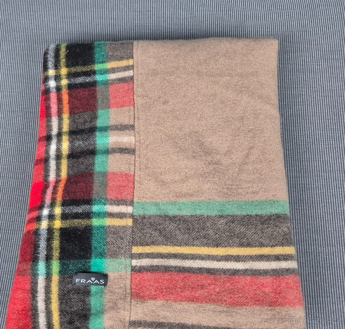 Nákrčník kulatá šála Fraas – 100 % vlna, tartan kostka - 5