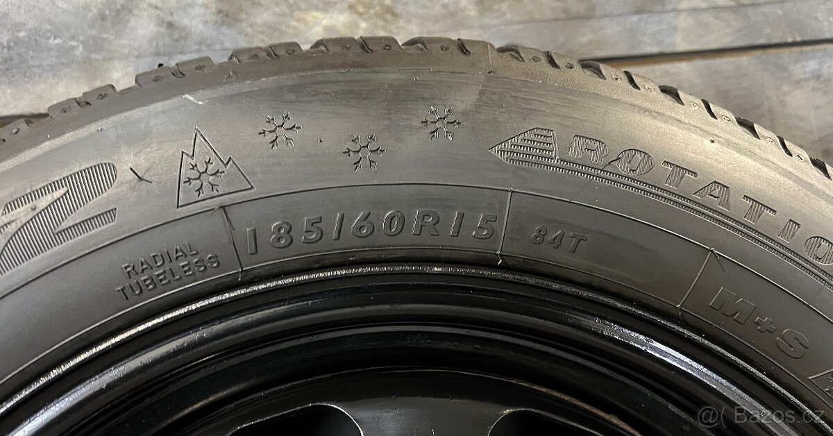 Zimní sada kol 5x100 R15, Dunlop 185/60 R15 84T, DOT4019 - 5