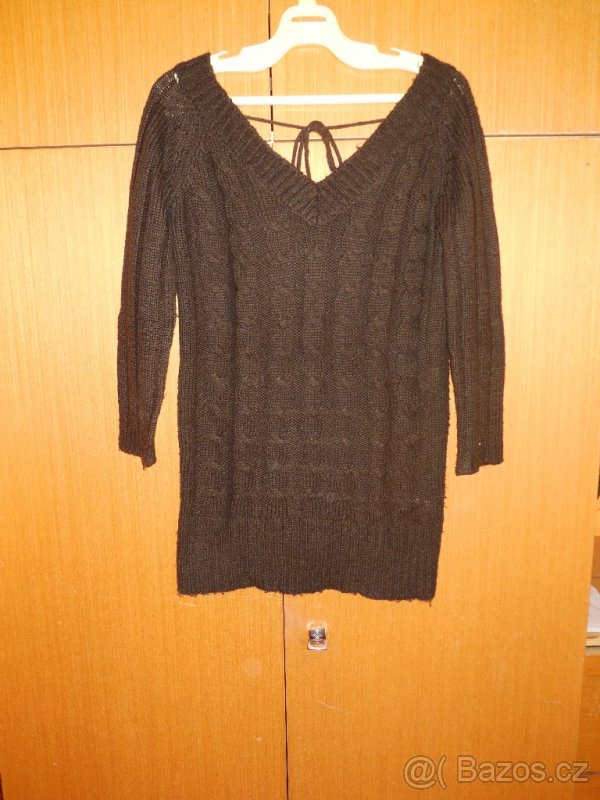 Tmavě hnědý svetr Brave Soul - vel. M/12/38 - 5