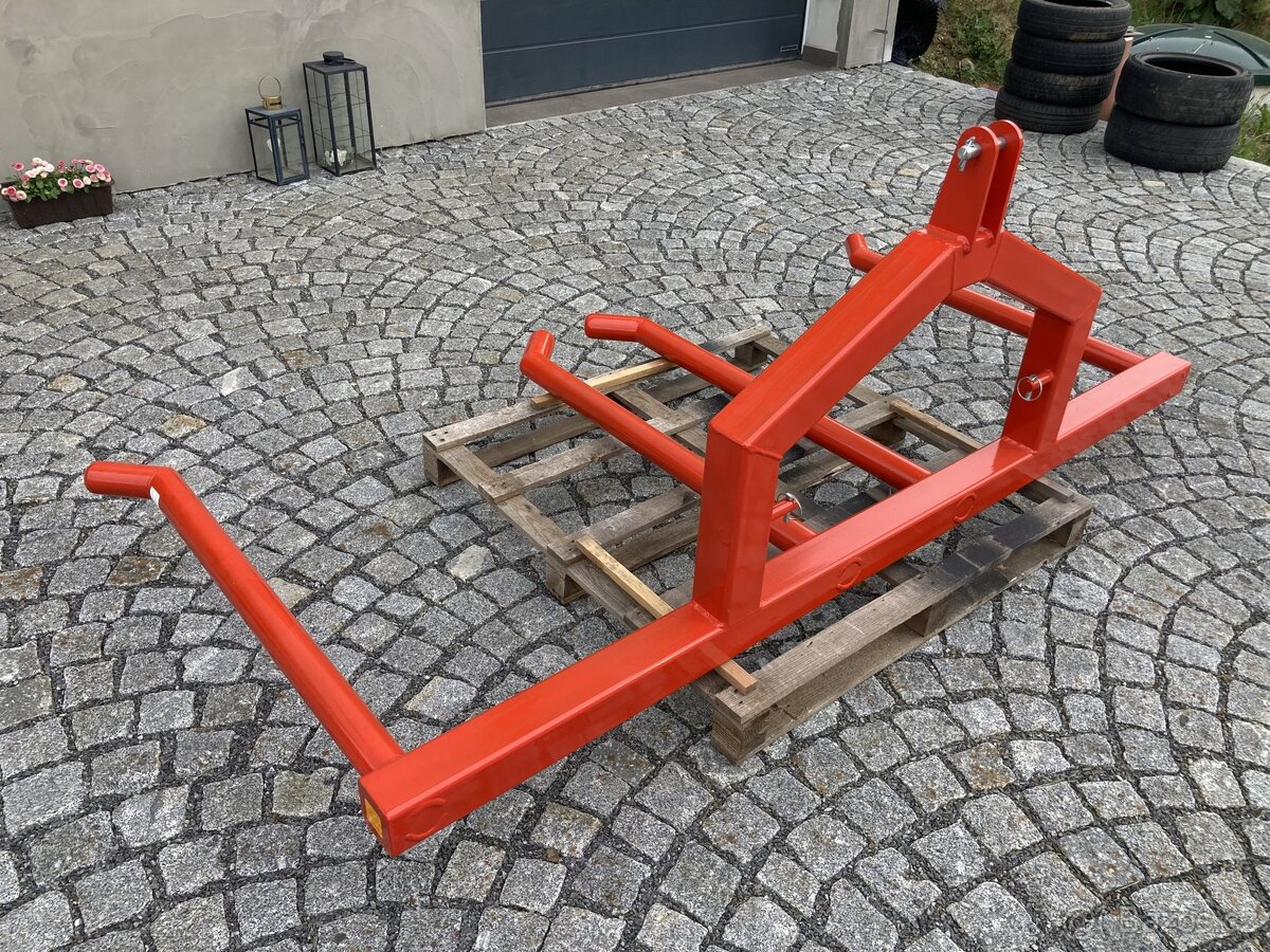 Nosič na 2 kulaté balíky/vidle na balíky/sklopný - 5