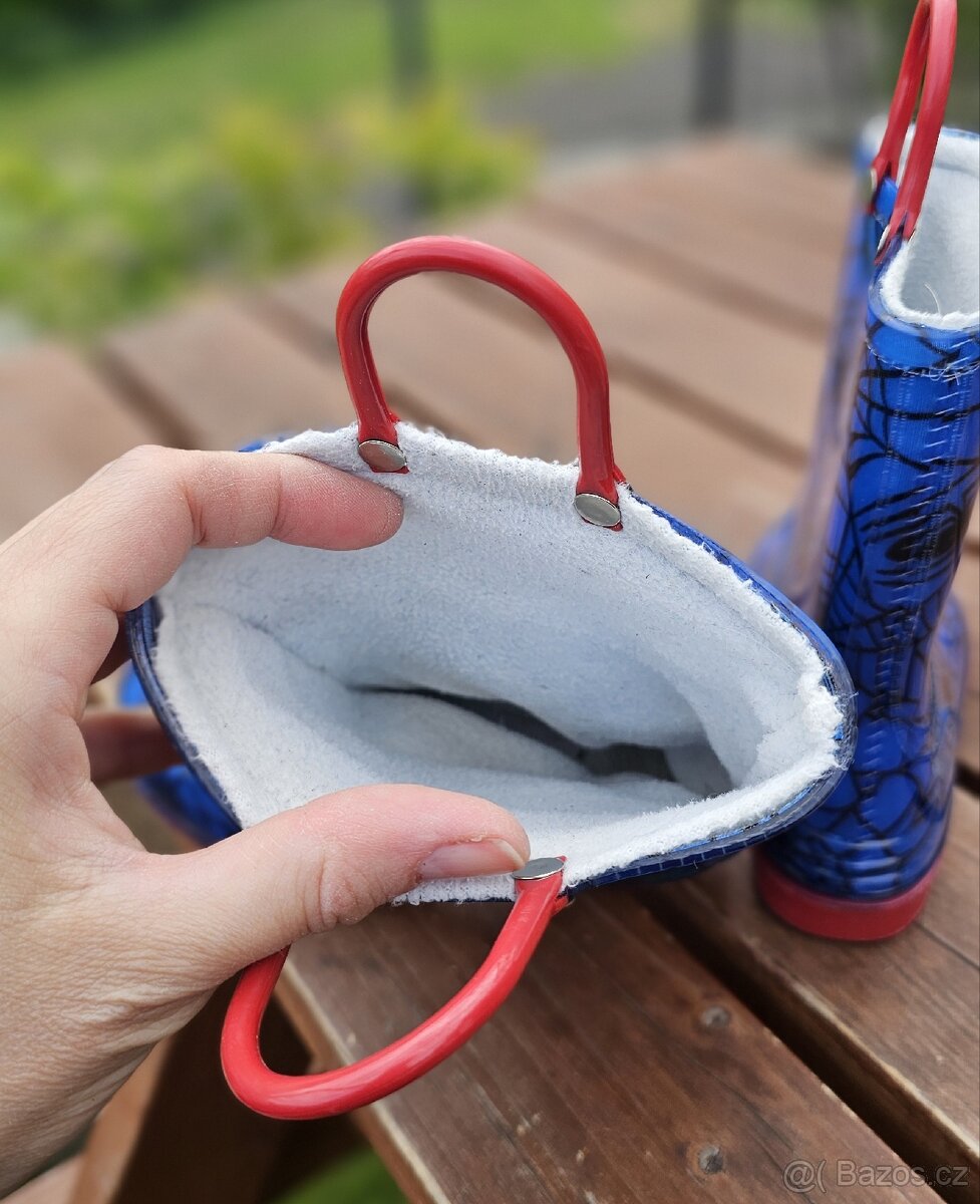 Zateplené holinky Spiderman velikost 29 - 5