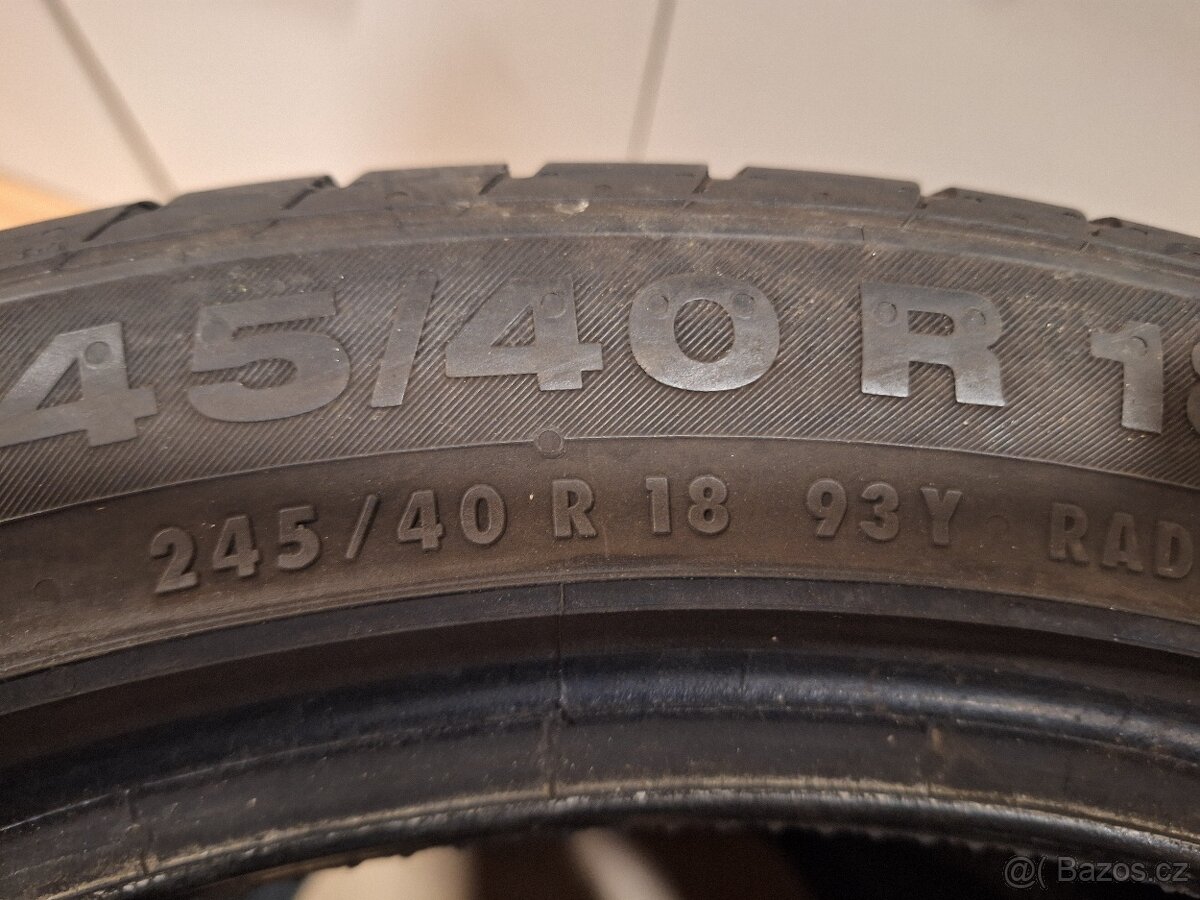 Prodám letní pneu 245/40/18 Continental - 5