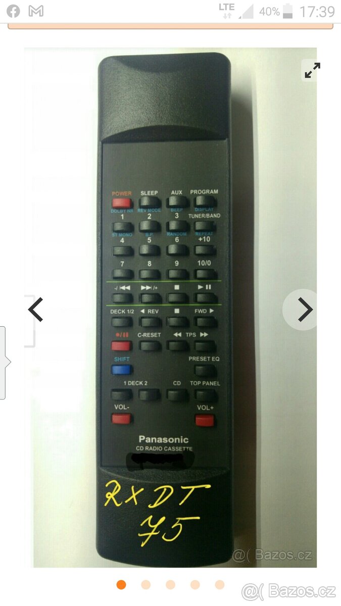 Panasonic Cobra dálkový ovladač - 5