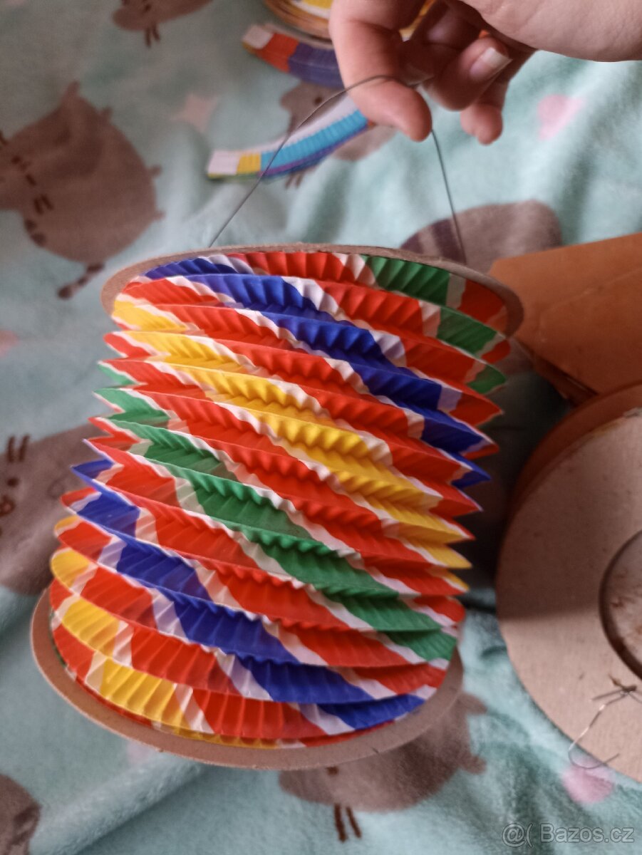 Retro lampiony dekorace závěsná - 5