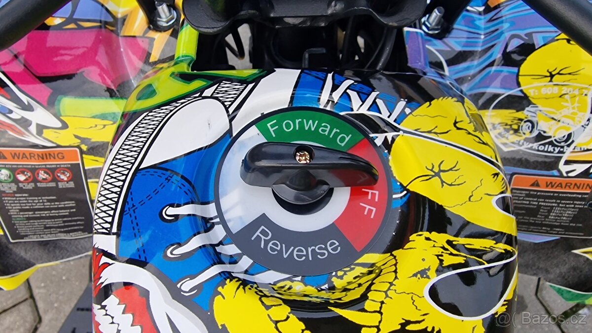 Dětská elektro čtyřkolka ATV Torino 1200W 48V graffiti žlutá - 5