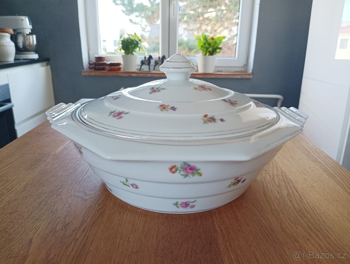 ART DECO PORCELÁNOVÁ TERINA HÁZENKA VD FRANCE - 5
