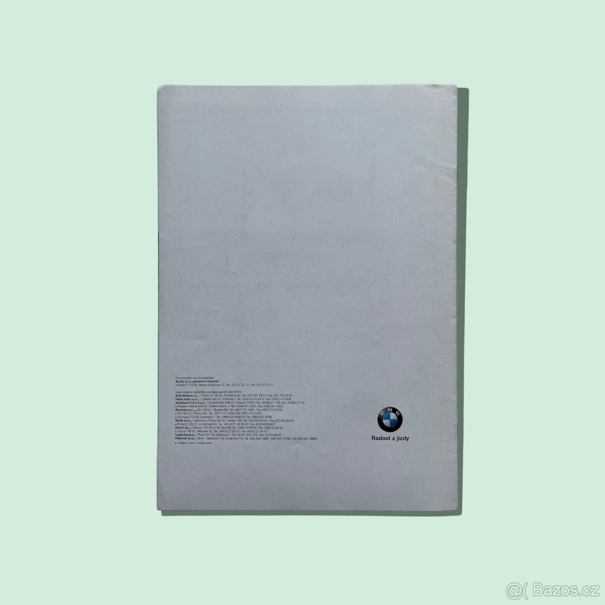 BMW český prospekt motocyklů, rok 1998