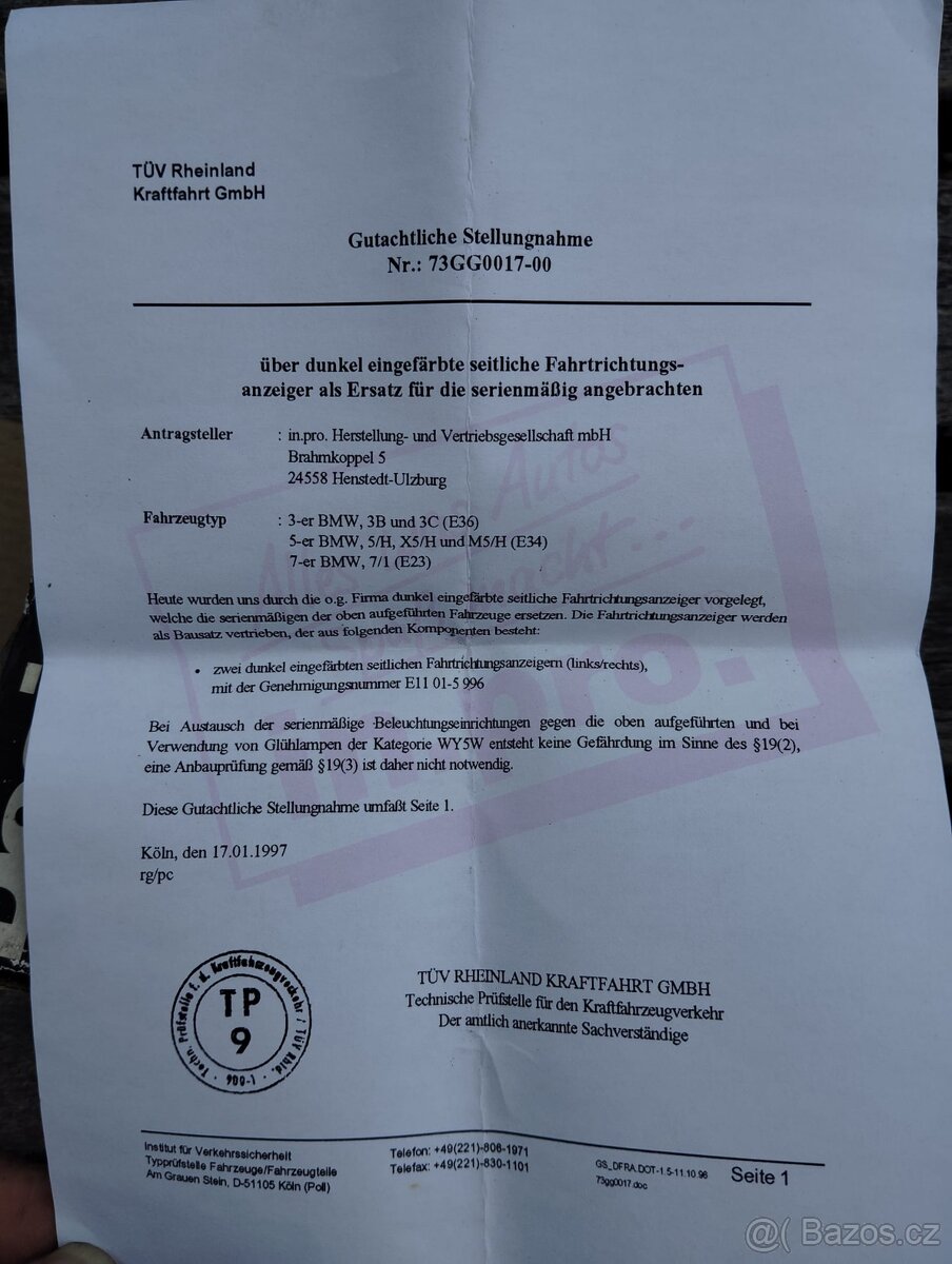 Blinkry na BMW nové - 5