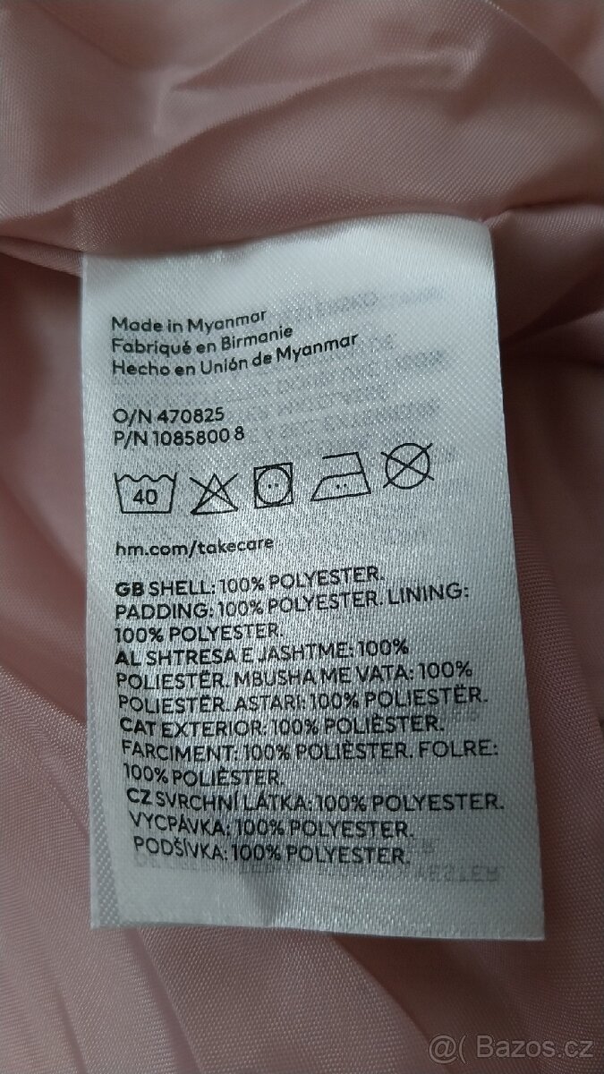 Dívčí zimní bunda H&M, vel. 92 - 5