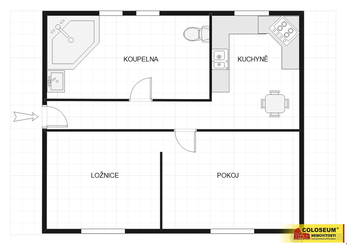 Hustopeče, byt OV 2+1, výhled do zeleně, krbová kamna, po re - 5