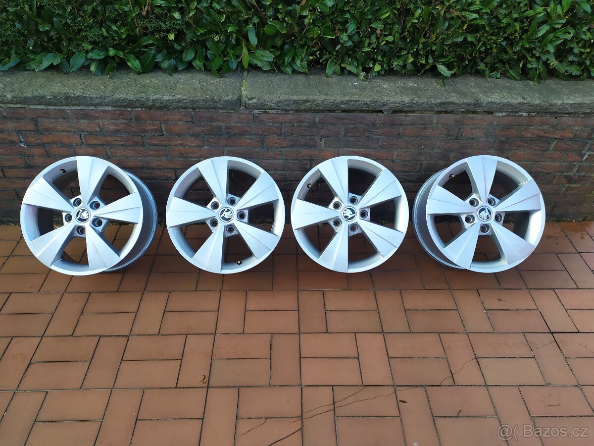 Alu kola 16 " orig Škoda 5x112 Octavia II,III, Superb - 5