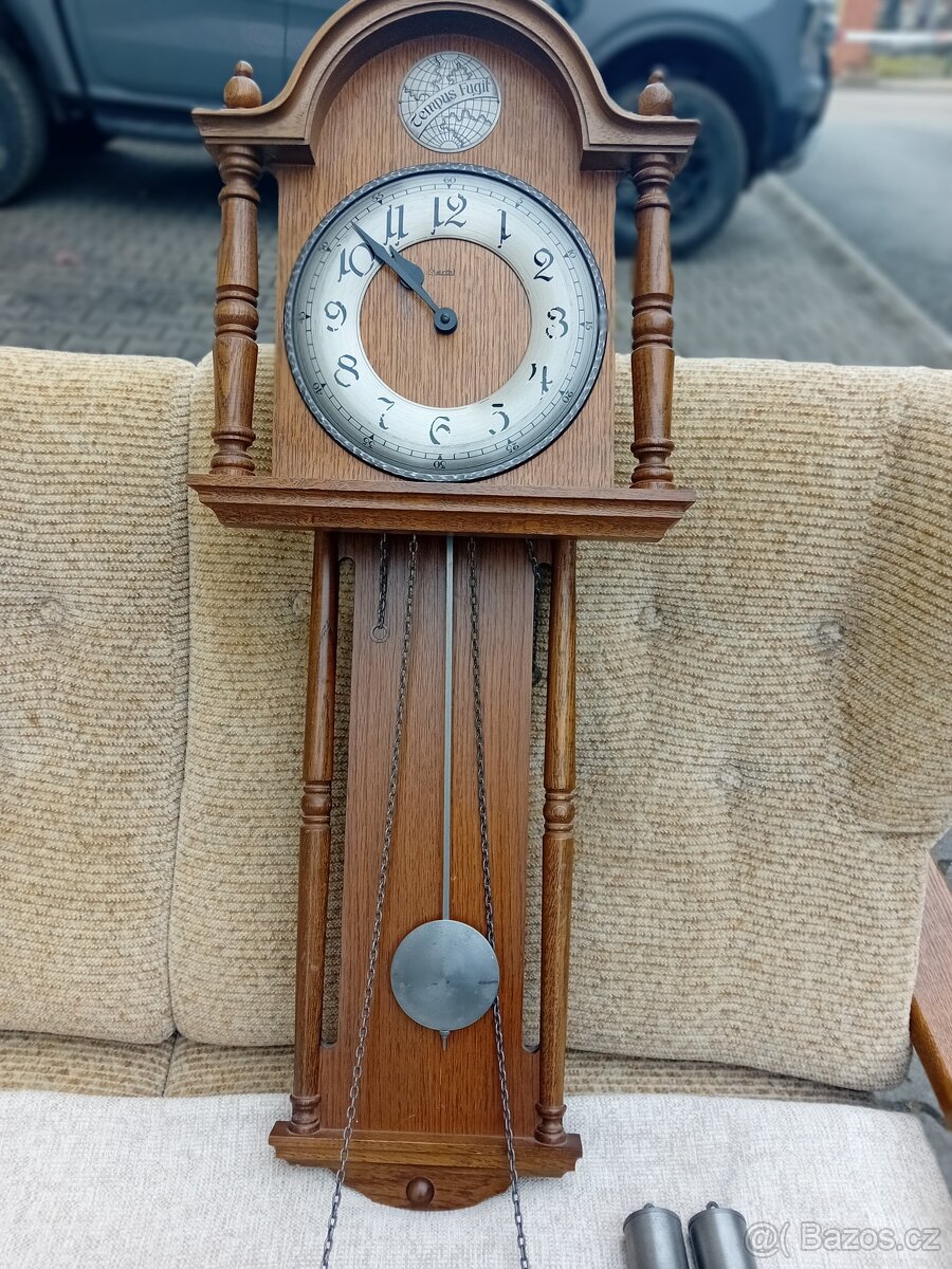 staré, německé závěsné hodiny Hermle - 5