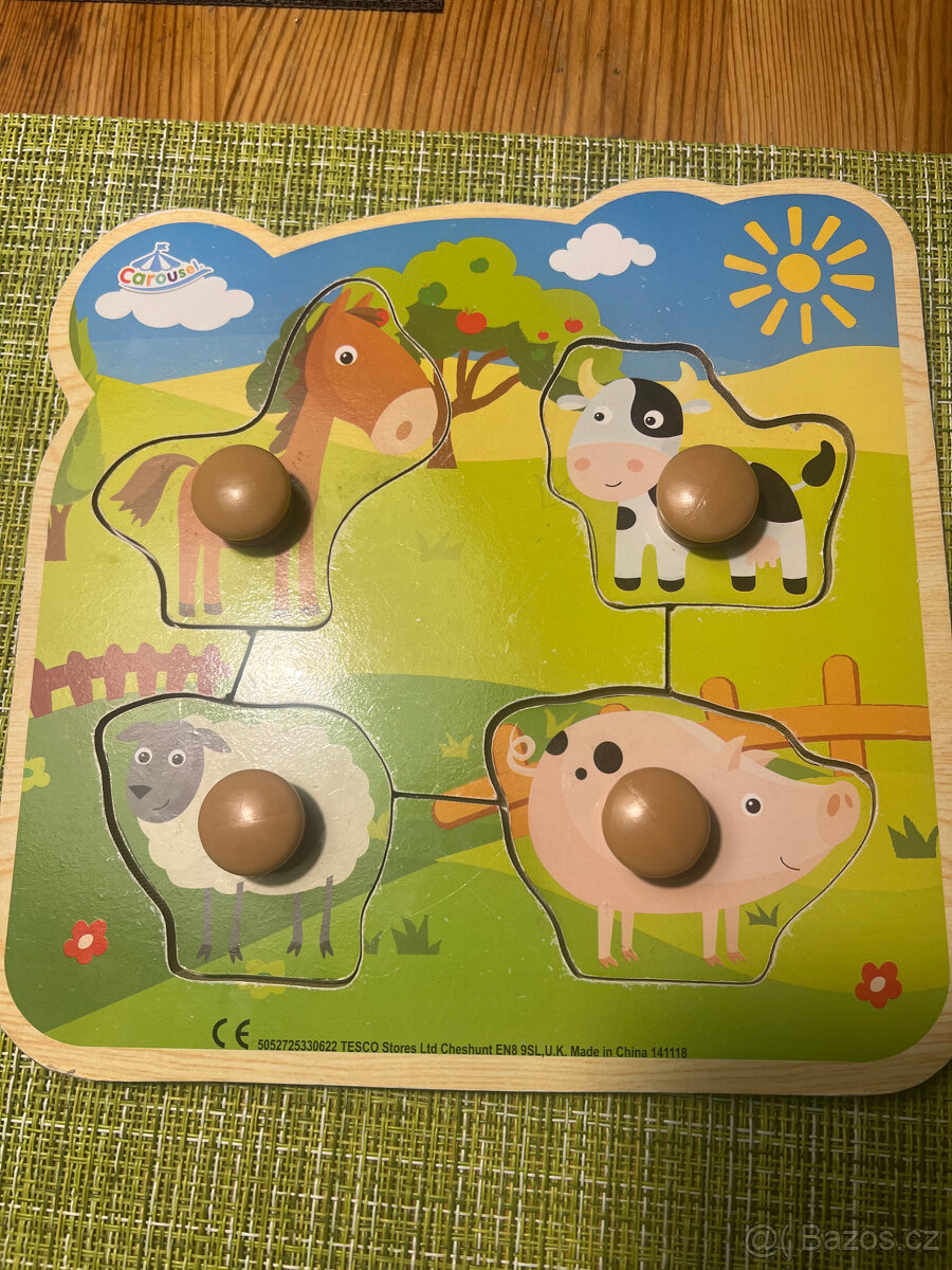 5x dřevěná vkládačka - 5