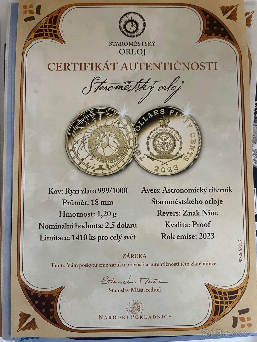 Staroměstský orloj- investiční medaile - 5