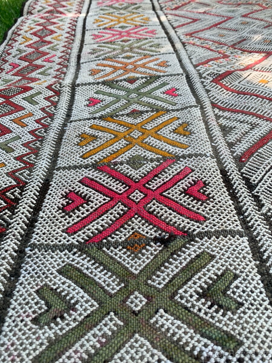 vintage perský koberec 380x117 cm - 5