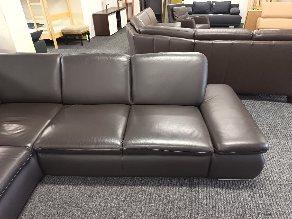 Sedací souprava rohová - kůže - 5