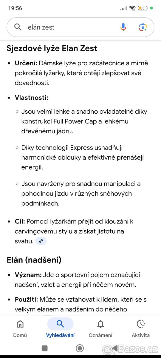 Dámské lyže Elan Zest 146 cm - 5