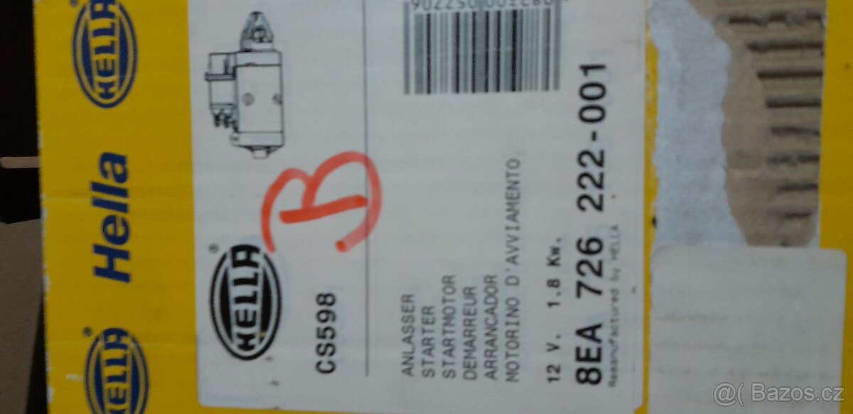 Prodám startér Hella CS598 VW T4 - 5