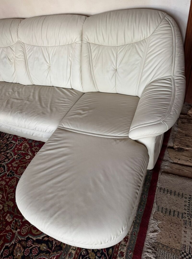 Světlá kožená sedačka do Účka, 4979 - 5