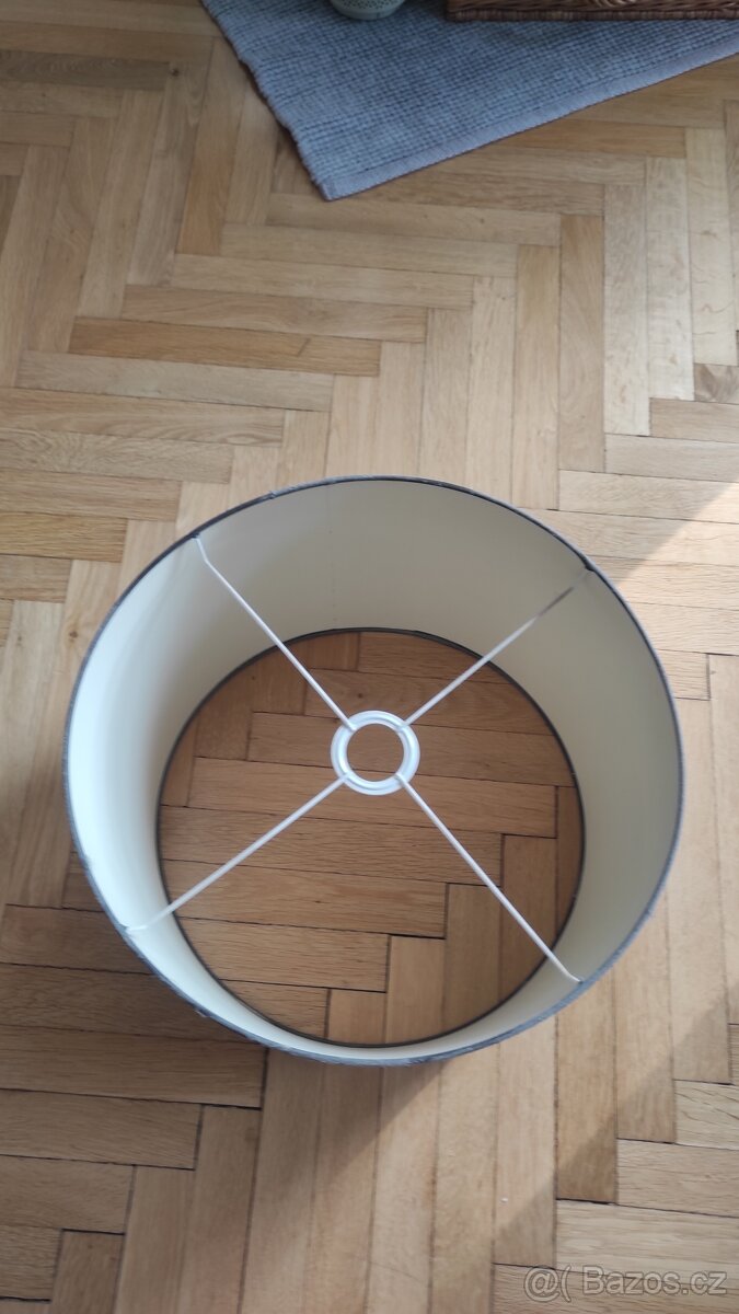 Látkové stínítko na lustr černé - 5