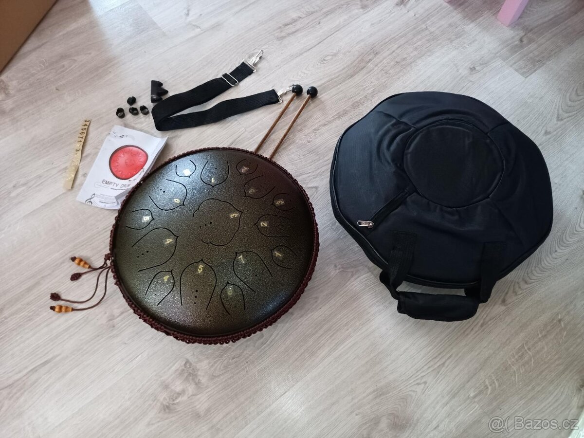 Velký Tongue drum, opletený buben 15 tónů, 36 cm - 5