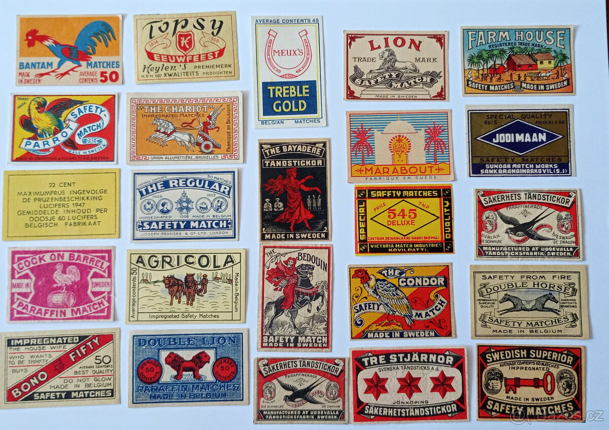Sbírka 425 zápalkových nálepek Švédsko - 5