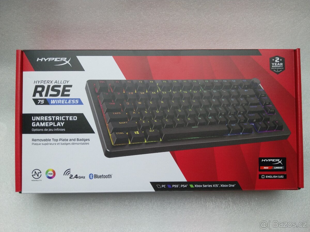 Bezdrátová klávesnice HyperX Alloy Rise 75 Wireless – Hot-Sw - 5