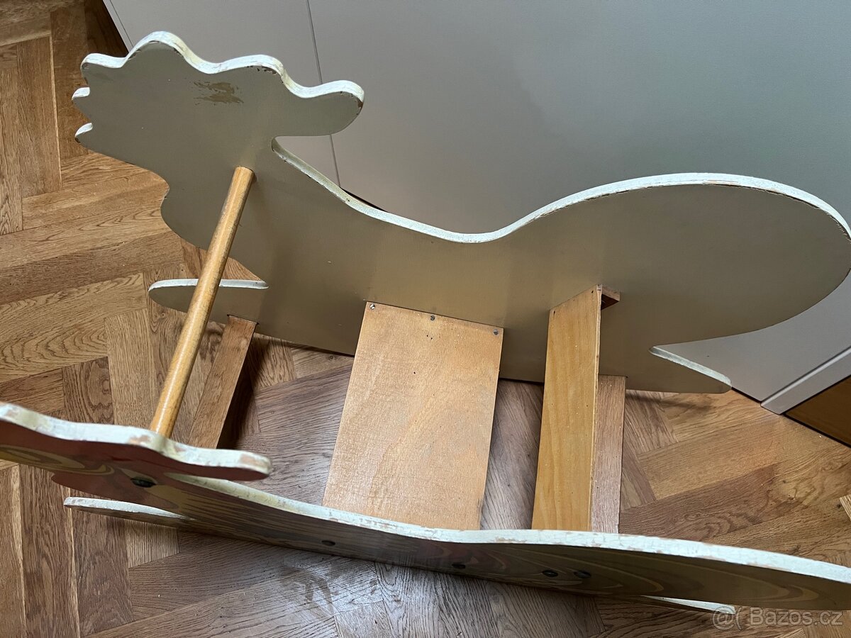 Dětská retro houpačka kohout - 5