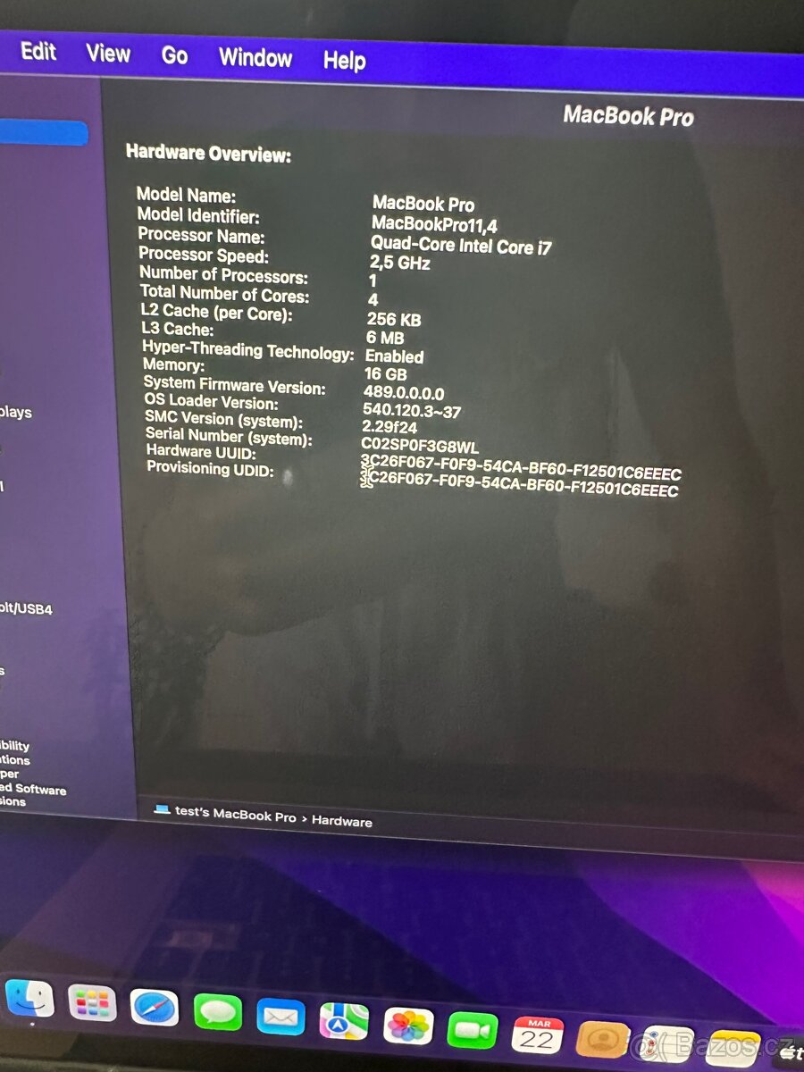 MacBook Pro 15” (2015) – i7 / 16 GB RAM / 256 GB SSD - 5