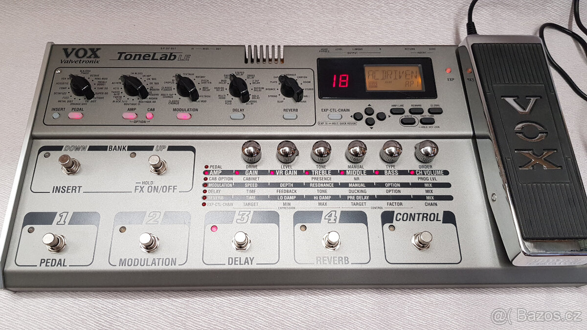 Lampový kytarový multiefekt VOX ToneLab LE a trafo - 5