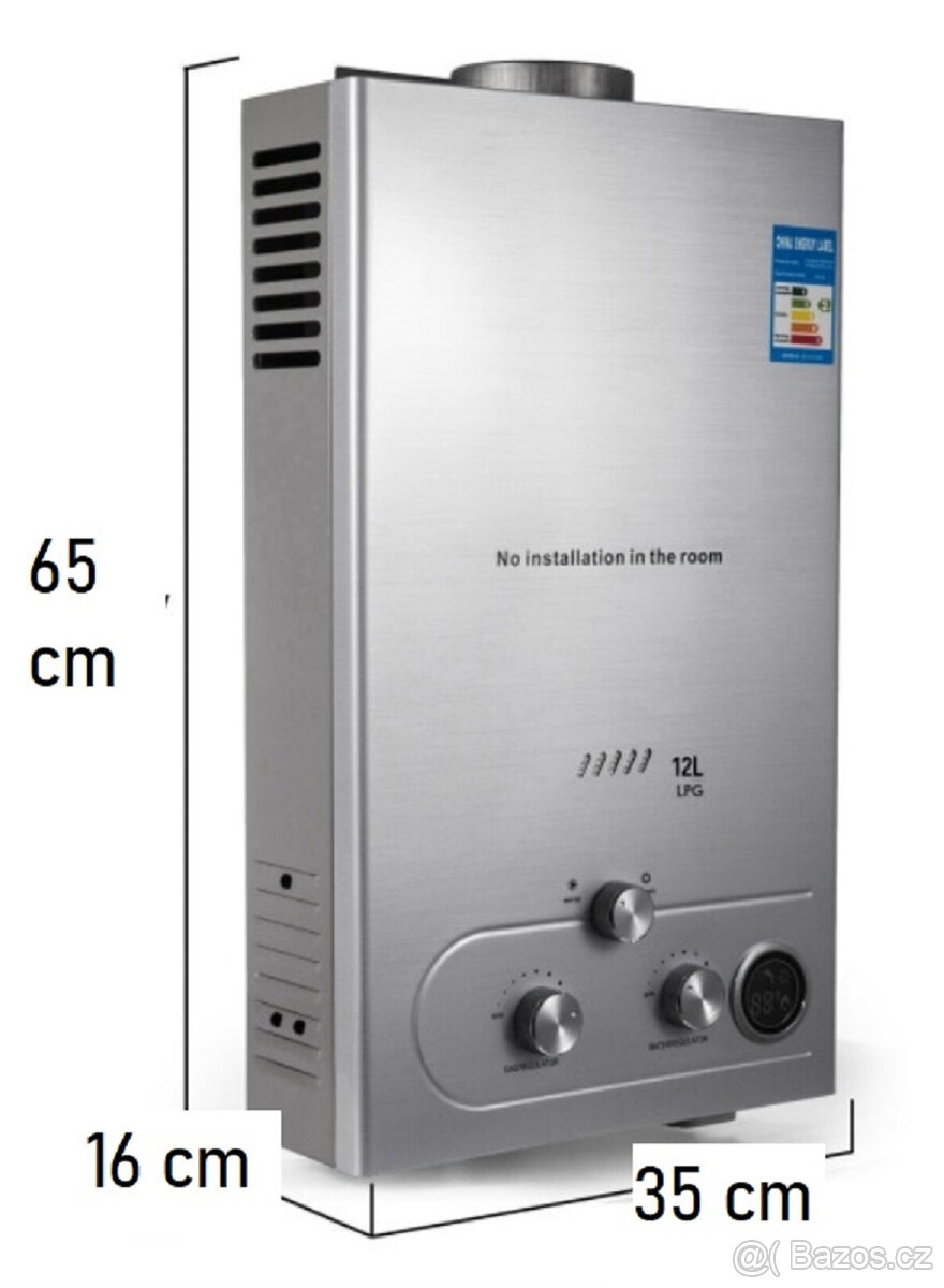 Kempingový průtokový ohřívač vody (6l/min - 18l/min) - 5