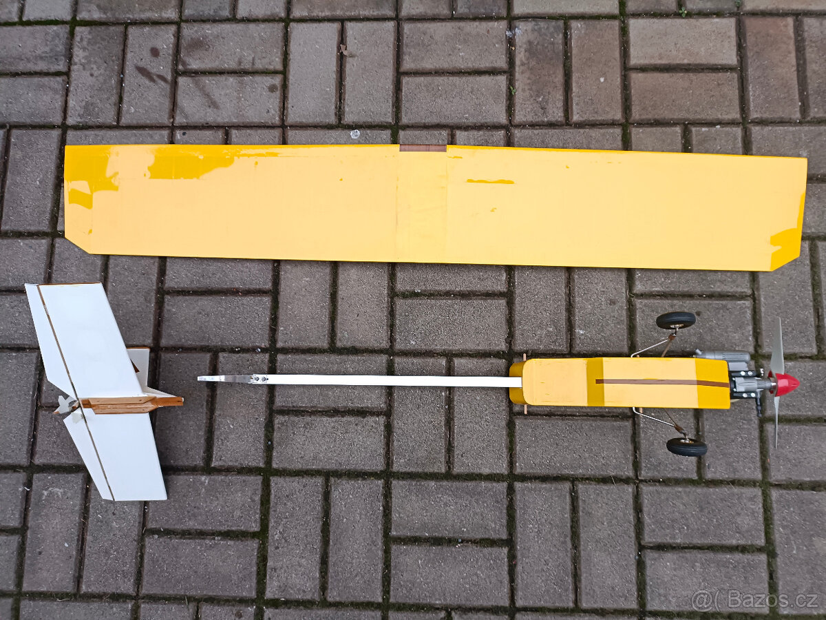 Starší ale nové nelétané rc letadlo nový motor ASP 15 Ultra - 5