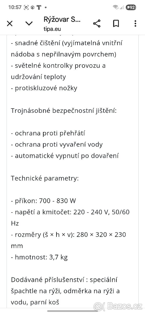 Ryzovar sencor 1.8l (1,5kg ryze) - 5