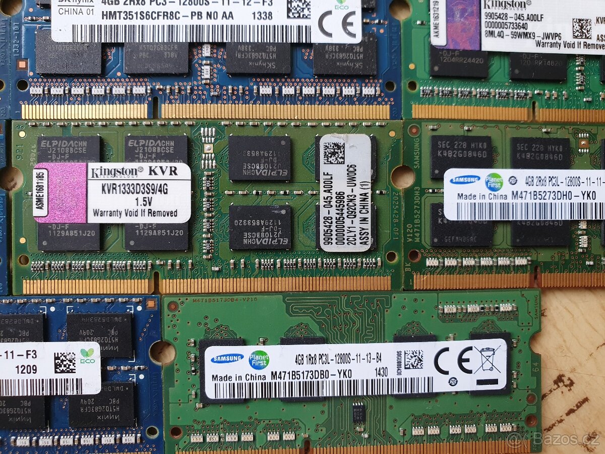 47x ddr3 4gb do Notebooku. Kus : 150kč. - 5