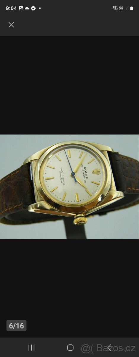 Rolex BUBBLEBACK Oyster Perpetual v 9k zlatě pěkné - 5