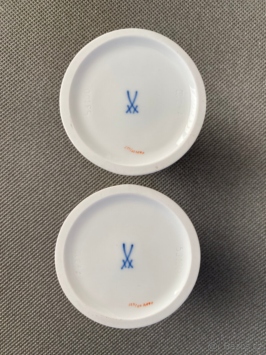 Meissen, Míšeň Porcelánové párové svícny 6.5 cm - 5