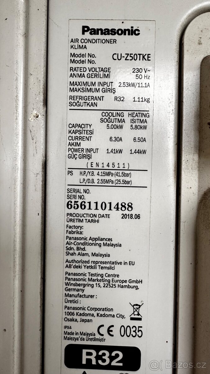 Panasonic Z50TKE tepelné čerpadlo vzduch-vzduch s klimatizac - 5