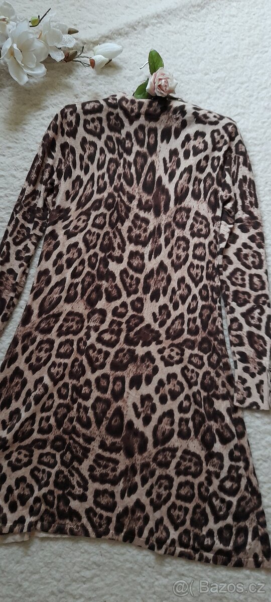 Warehouse leopardí úpletové šaty - 5