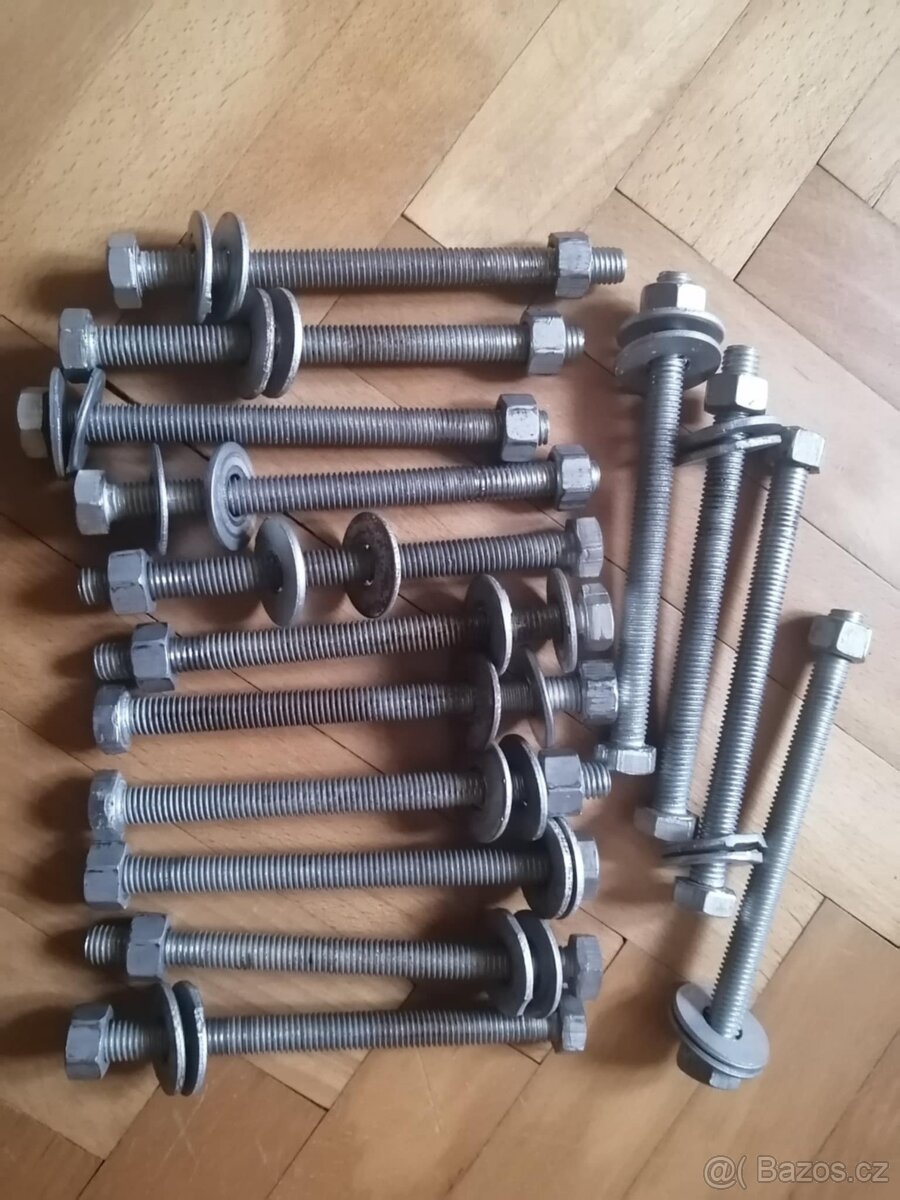 150ks šroubů a matic + 300ks velkoplošných podložek M12x150 - 5