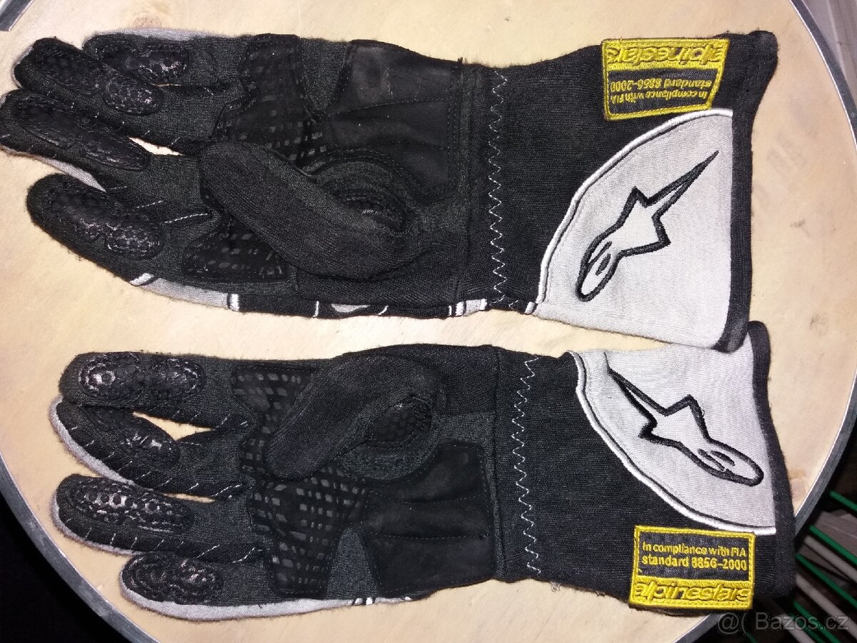 Závodní rukavice Alpinestar Tech 1-Z v Cool Grey - 5