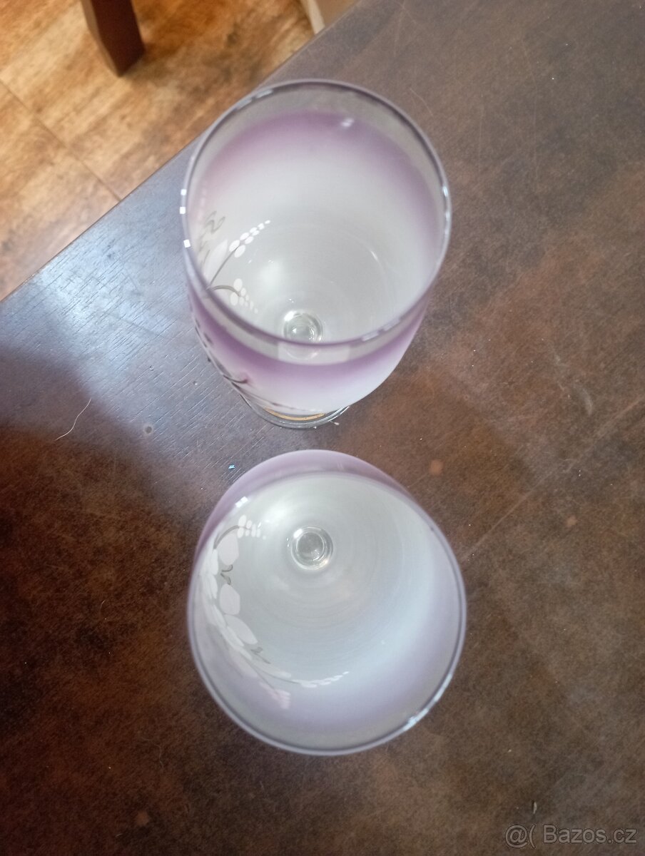 Sklenice malované, zlacené - 5