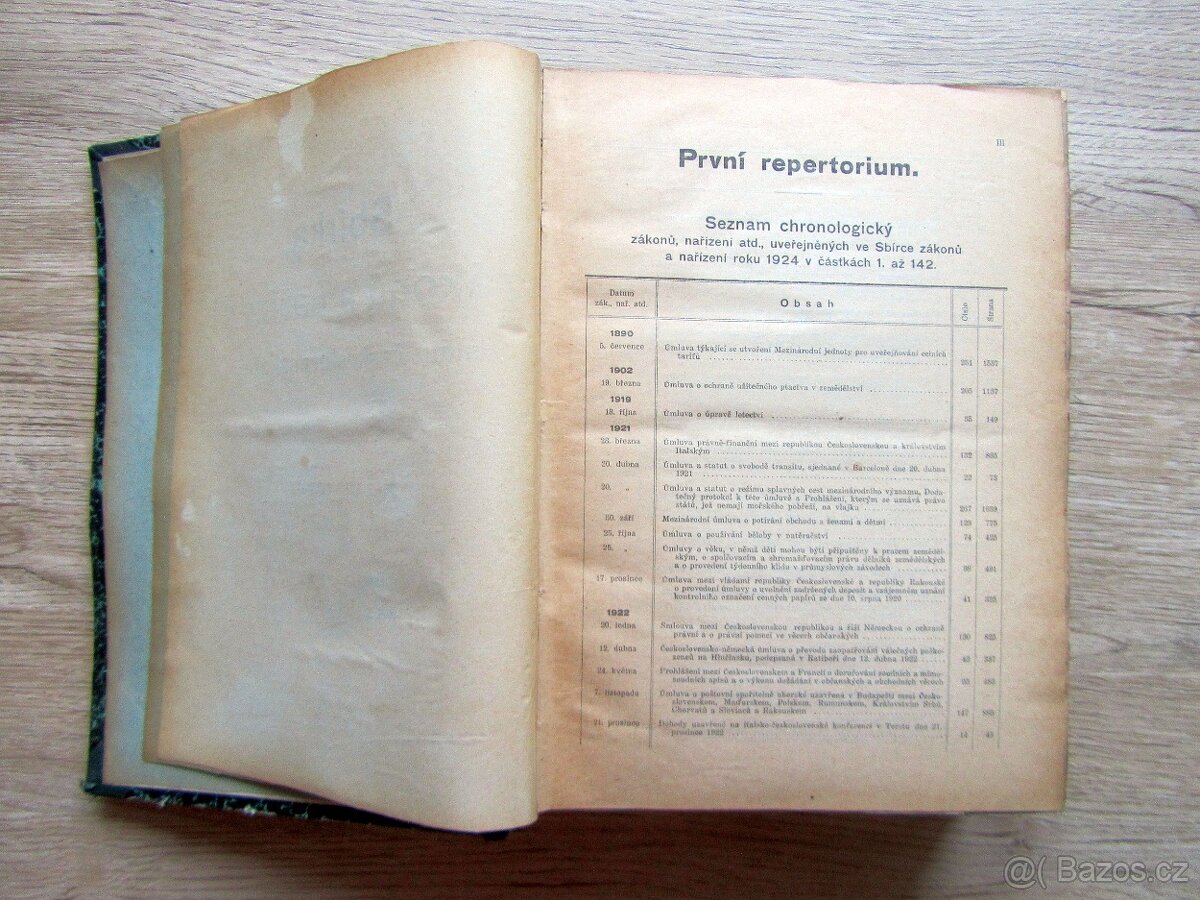 Sbírka zákonů a nařízení 1924 – prodej sbírky starých knih. - 5