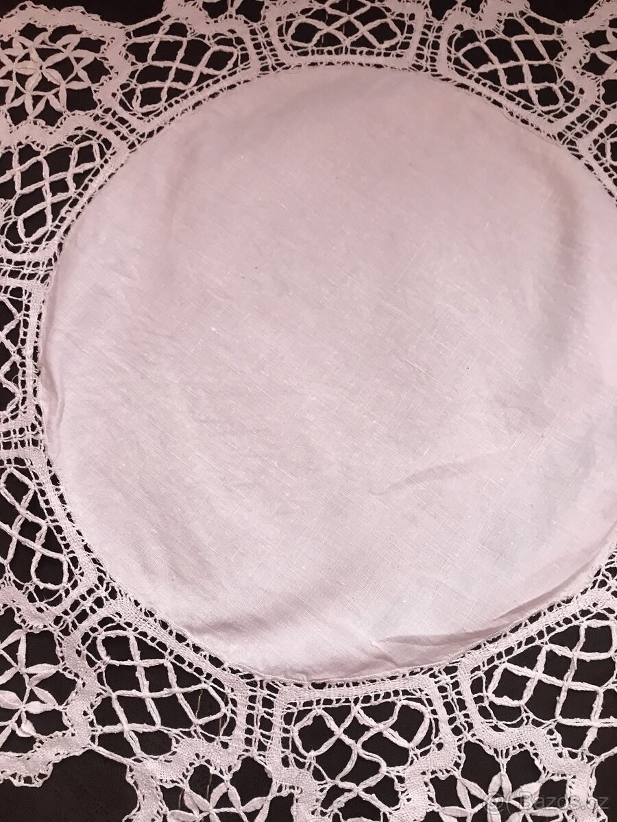 Ba.decka, ubrusy, uměla květina, krajk. polstarky, taška - 5