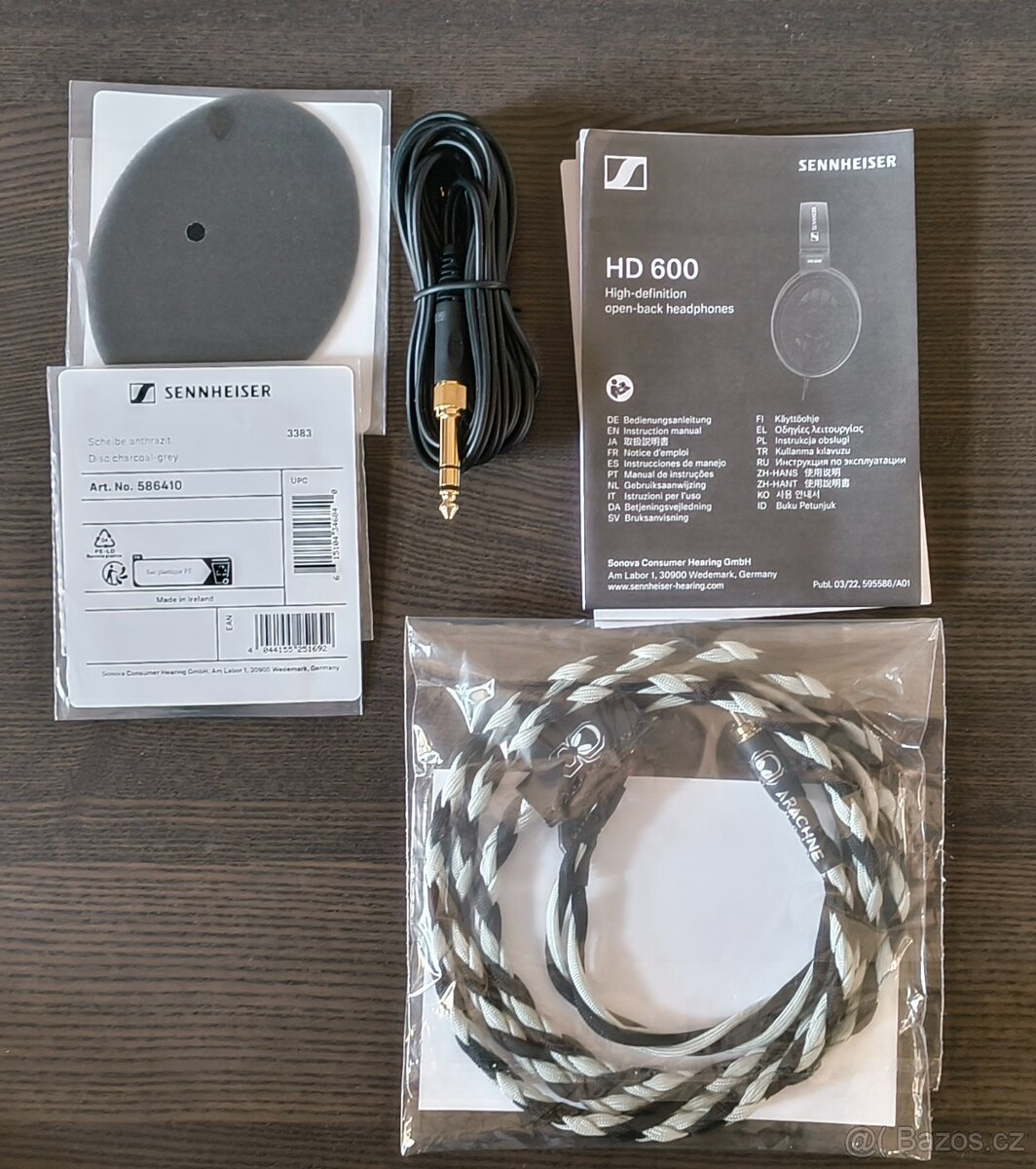 Sennheiser HD600 + náušníky+ kabely - 5